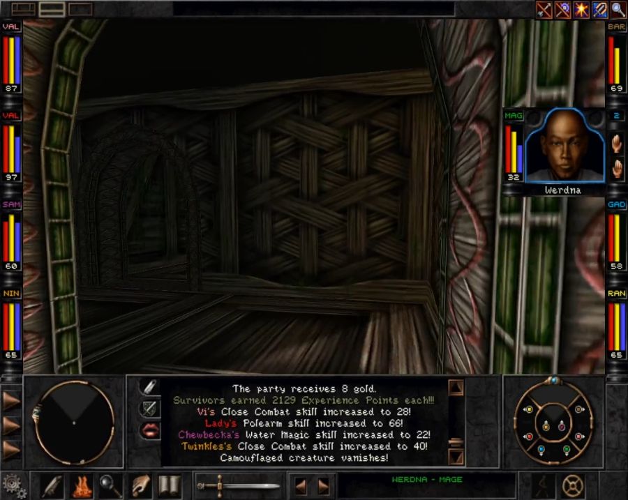Wizardry 8 screenshot: Trynton tree-city interior